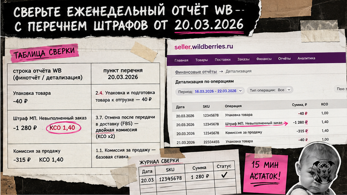 Таблица еженедельной сверки строк штрафов WB с перечнем от 20.03.2026