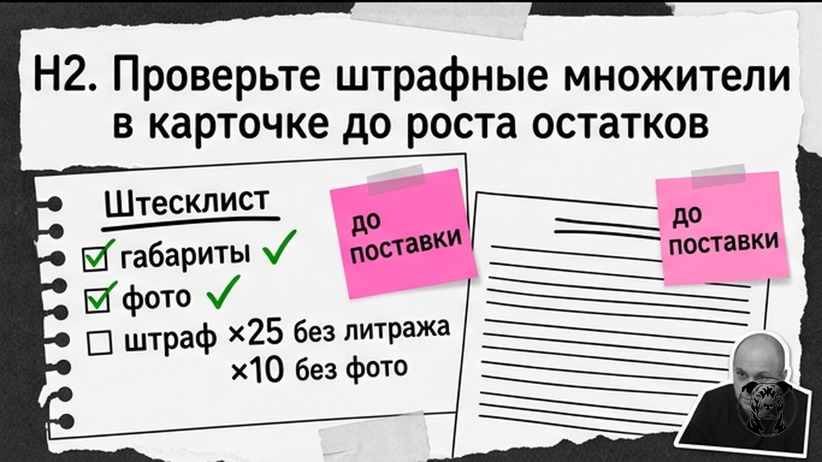 Чеклист штрафных множителей хранения WB