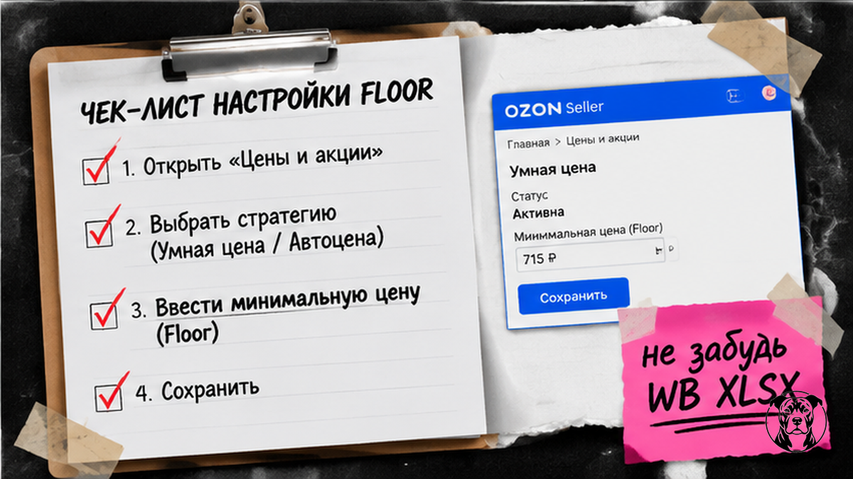 Чеклист: как выставить минимальную цену в Ozon и заблокировать автоакции на WB