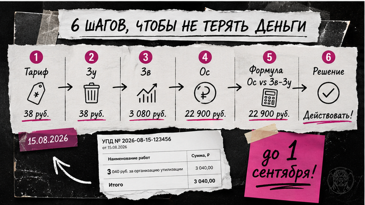 Схема шагов расчёта: тариф WB Зу, Зв, Ос — формула утилизировать или забрать бракованный товар