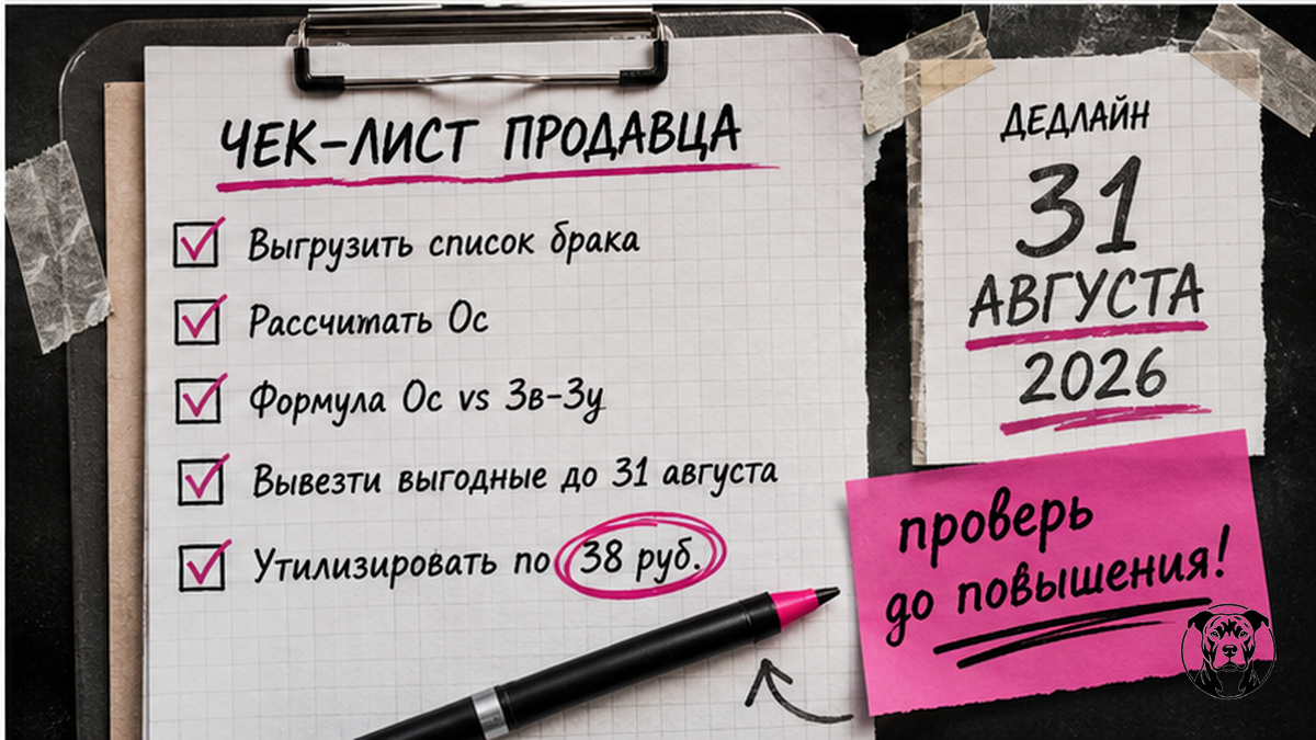 Чеклист ревизии брака Wildberries до повышения тарифа с 38 до 44 рублей 1 сентября 2026