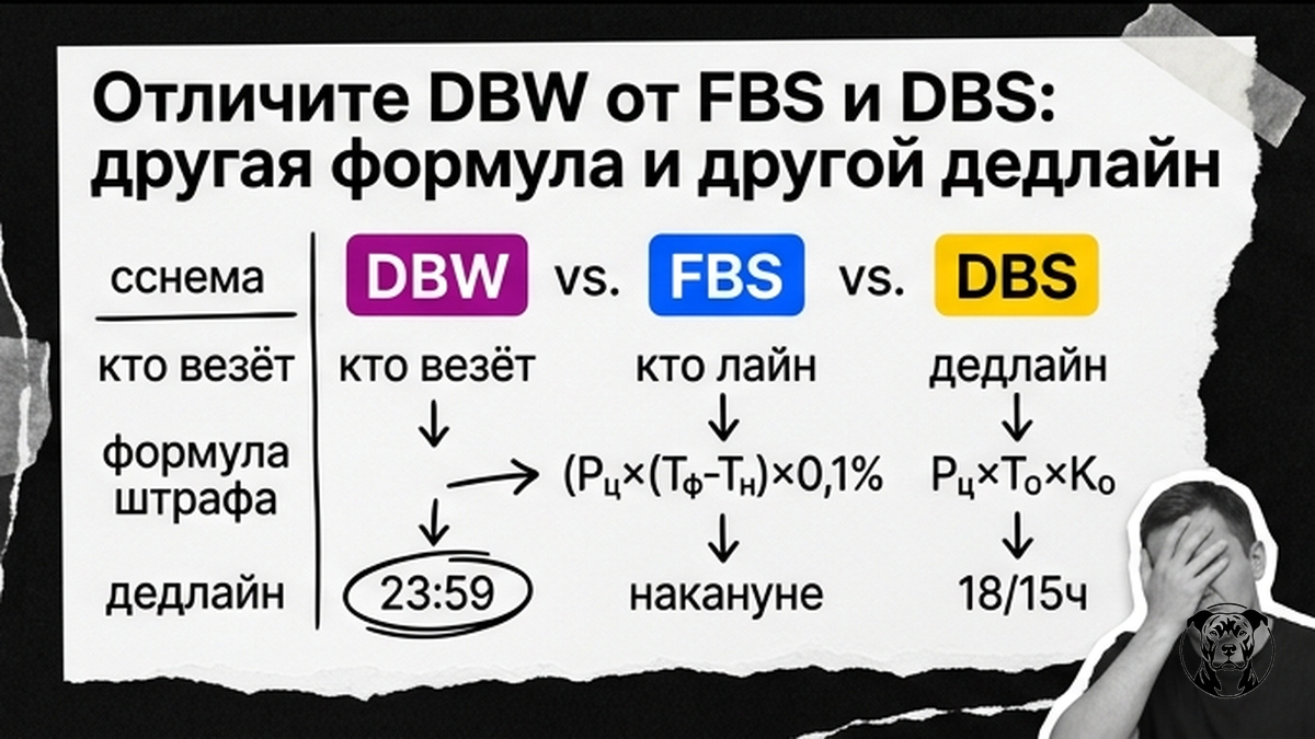 Схема отличий DBW, FBS и DBS: формулы штрафа и разные дедлайны