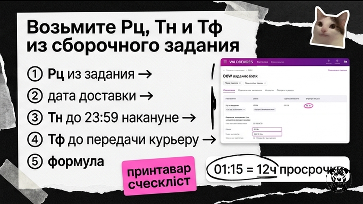 Чеклист: как взять Рц, Тн и Тф из сборочного задания DBW для расчёта штрафа
