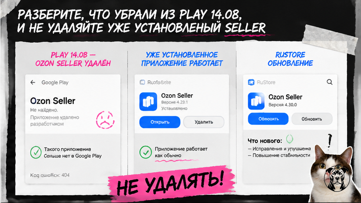 Таблица: что убрали из Play 14.08 и почему не удалять Seller