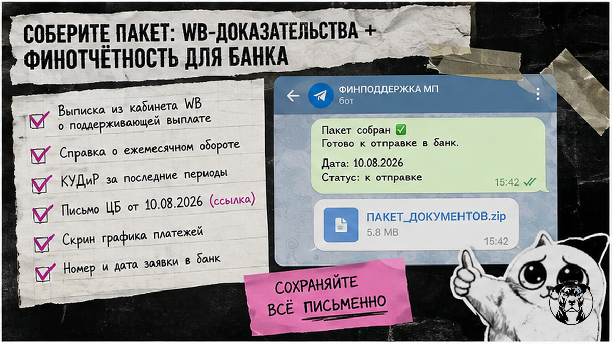 Чеклист пакета документов для реструктуризации кредита селлера