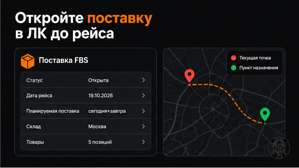 Сравнение красного и открытого пункта отгрузки FBS в личном кабинете Wildberries